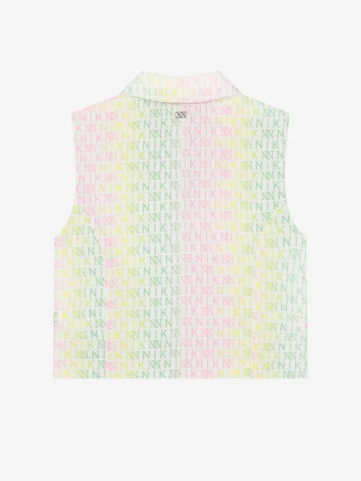 Mouwloze blazer met all over NN logo