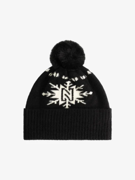 Muts met N-logo en fluffy pompon