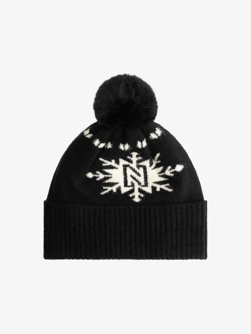 Muts met N-logo en fluffy pompon