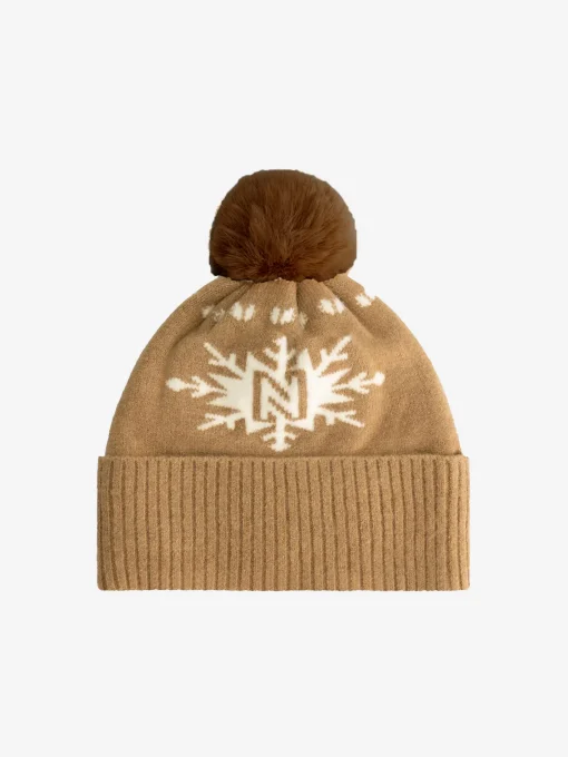 Muts met N-logo en fluffy pompon