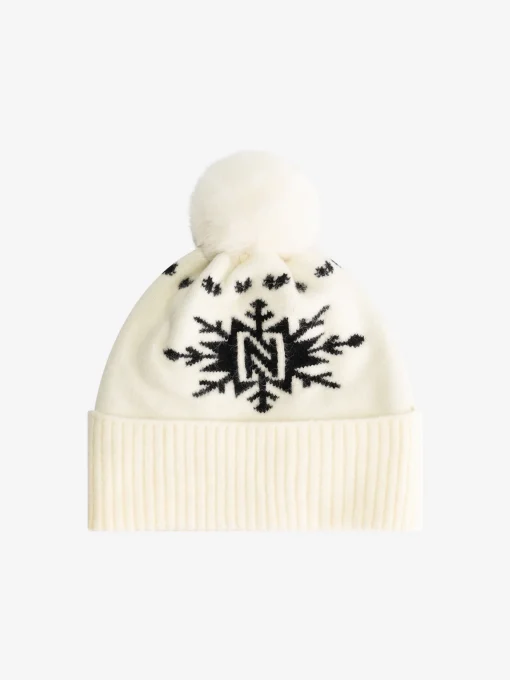 Muts met N-logo en fluffy pompon