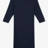 Navy jurk met driekwart mouwen