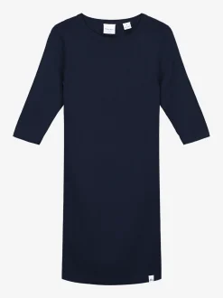 Navy jurk met driekwart mouwen