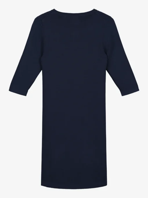 Navy jurk met driekwart mouwen