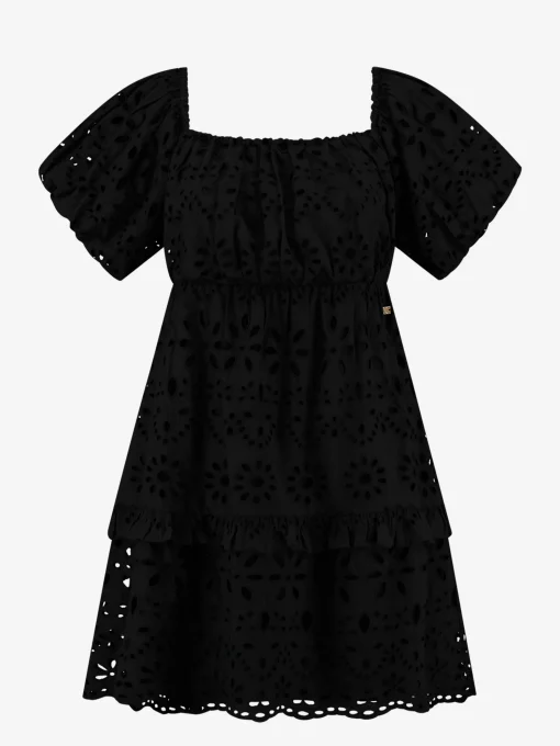 Off shoulder jurk met embroidery