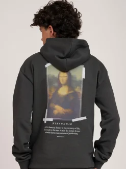Oversized hoodie met graphic print