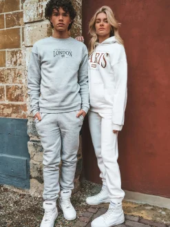 Oversized hoodie met Paris print