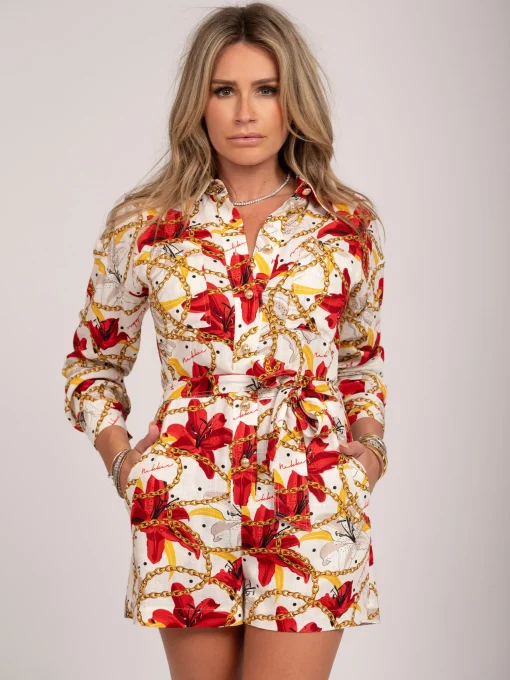 Playsuit met graphic print