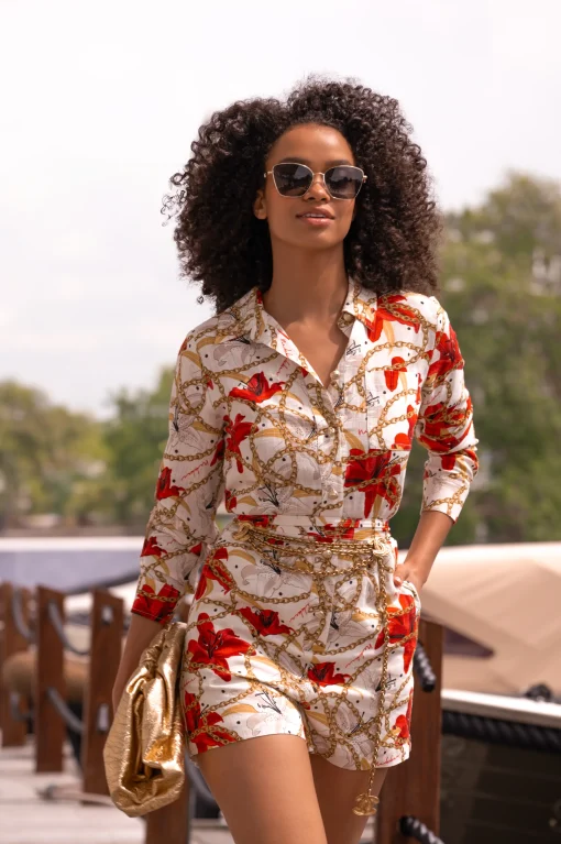 Playsuit met graphic print