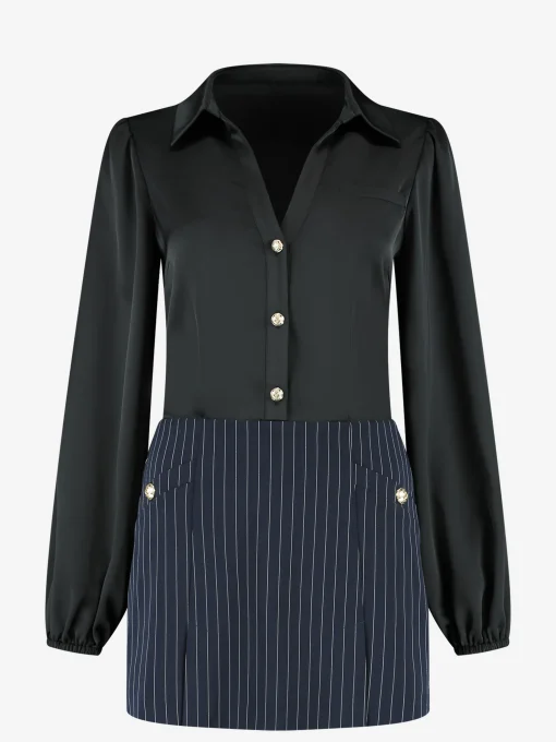 Playsuit met krijtstreep