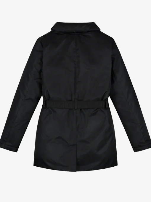 Puffer trenchcoat met riem