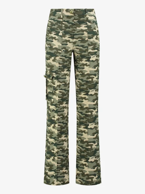 Rechte Cargo broek met middelhoge taille
