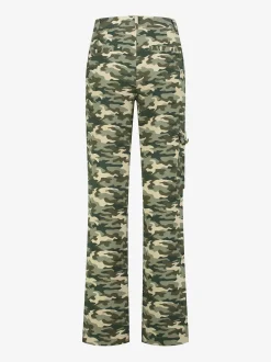Rechte Cargo broek met middelhoge taille