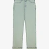 Rechte jeans met asymmetrische rits