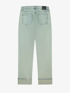 Rechte jeans met asymmetrische rits