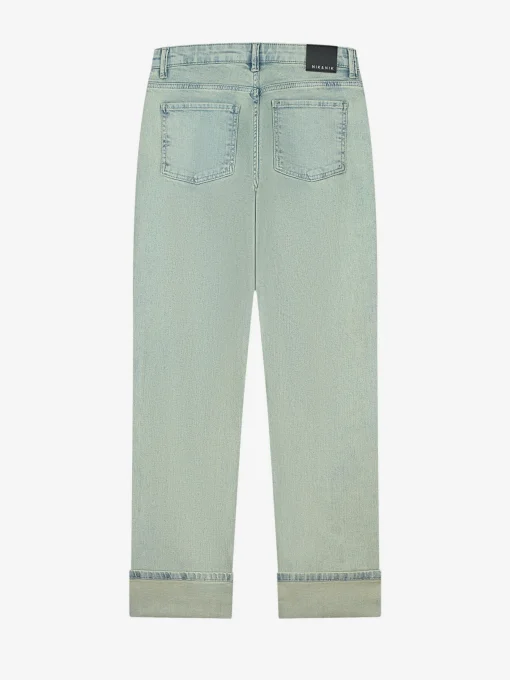 Rechte jeans met asymmetrische rits