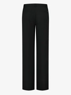 Rechte krijtstreep broek met middelhoge taille