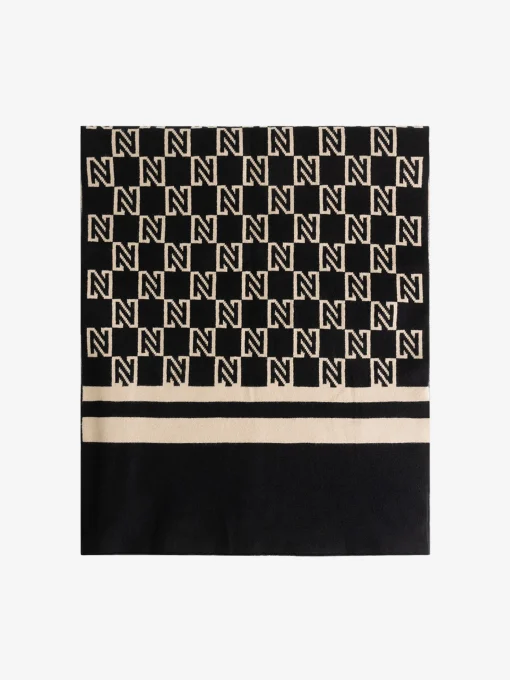 Reversible sjaal met N-logo patroon