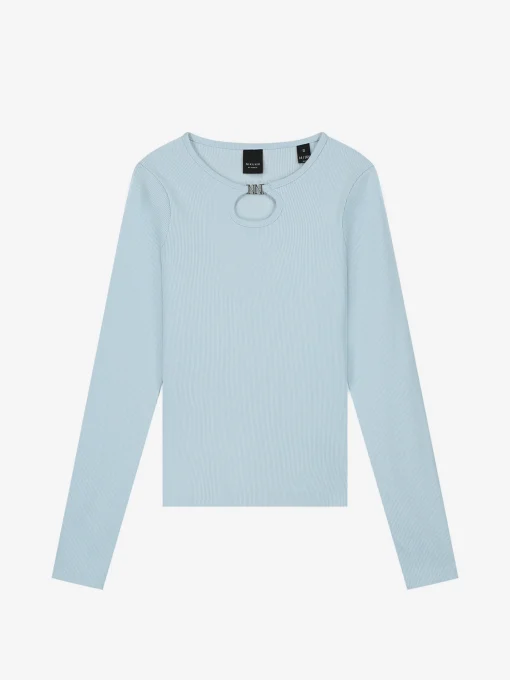 Rib top met open detail