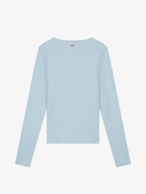 Rib top met open detail