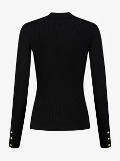 Rib Top met V-hals