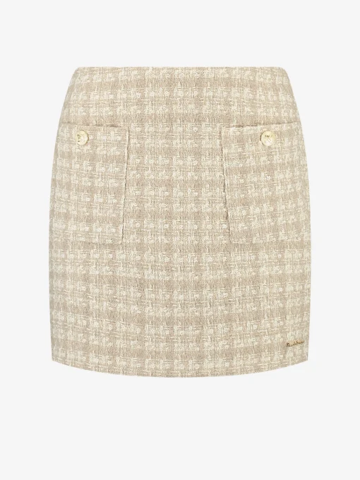 Rok met pied-de-poule patroon