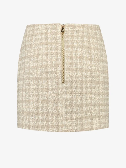 Rok met pied-de-poule patroon