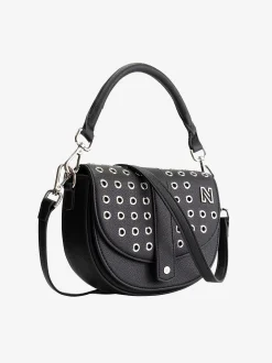 Ronde schoudertas met studs
