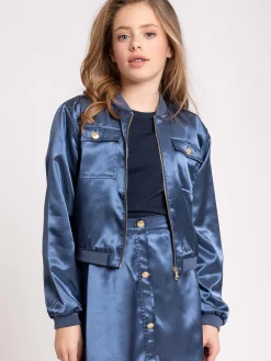 Satijn look bomber