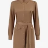 Satijn look jurk met taille koord
