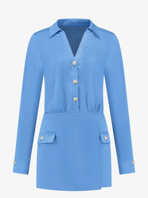 Satijn look playsuit