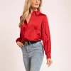 Satijn-look blouse
