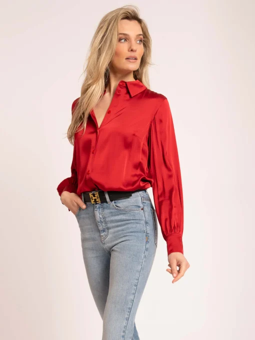 Satijn-look blouse