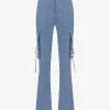 Satijn-look broek met zakken
