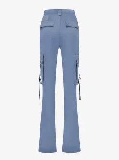 Satijn-look broek met zakken