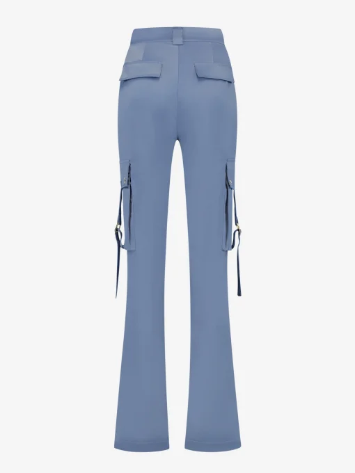 Satijn-look broek met zakken