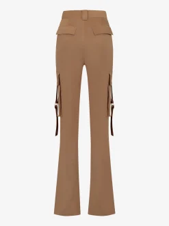 Satijn-look broek met zakken