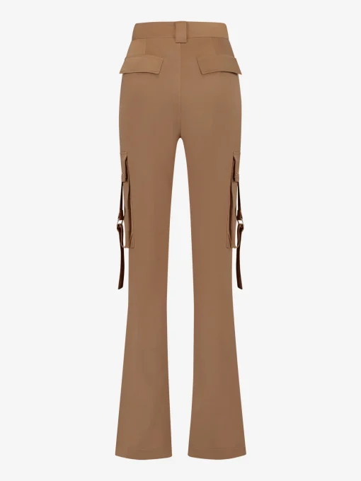 Satijn-look broek met zakken