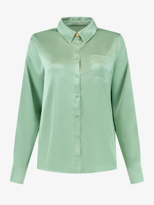 Satin look blouse