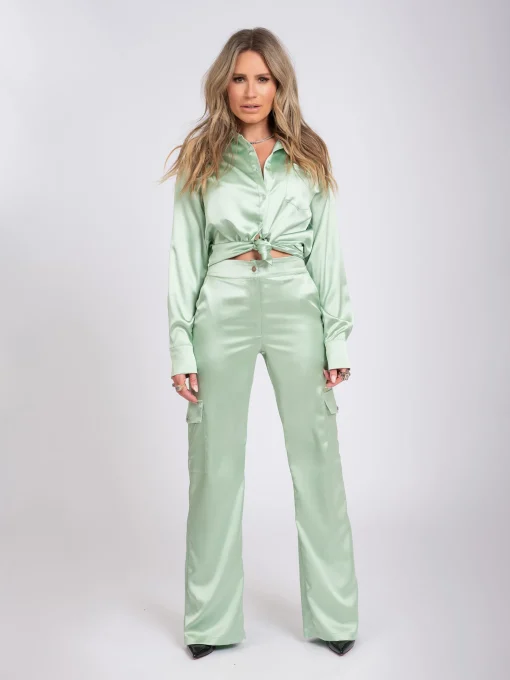 Satin look blouse