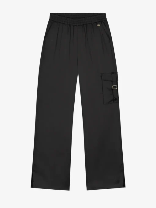 Satin look broek