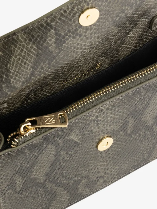 Schoudertas met slangenprint