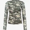 Semi-transparante Fitted top