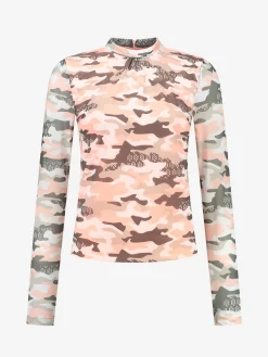 Semi-transparante Fitted top