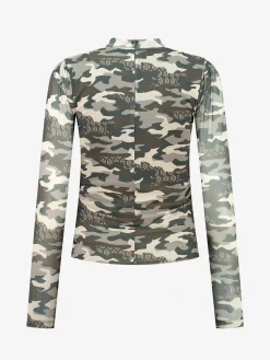 Semi-transparante Fitted top