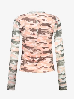Semi-transparante Fitted top