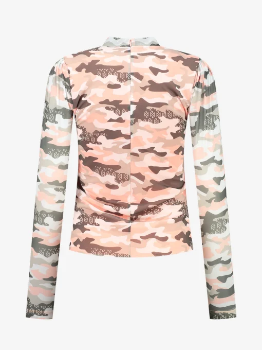 Semi-transparante Fitted top