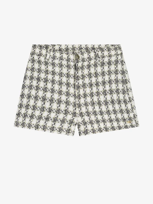 Short met tweed patroon