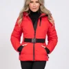 Ski jas met capuchon en elastische riem