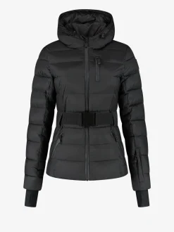 Ski jas met capuchon en elastische riem